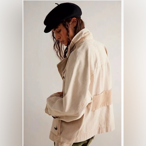 NWT We The Free viva surplus jacket double breasted cropped trench fisherman - Picture 4 of 12